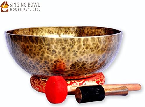 15.5" Old Tibetan Singing Bowl,massive master healing singing bowl,meditation bowl from Tibet,Handmade singing bowls.