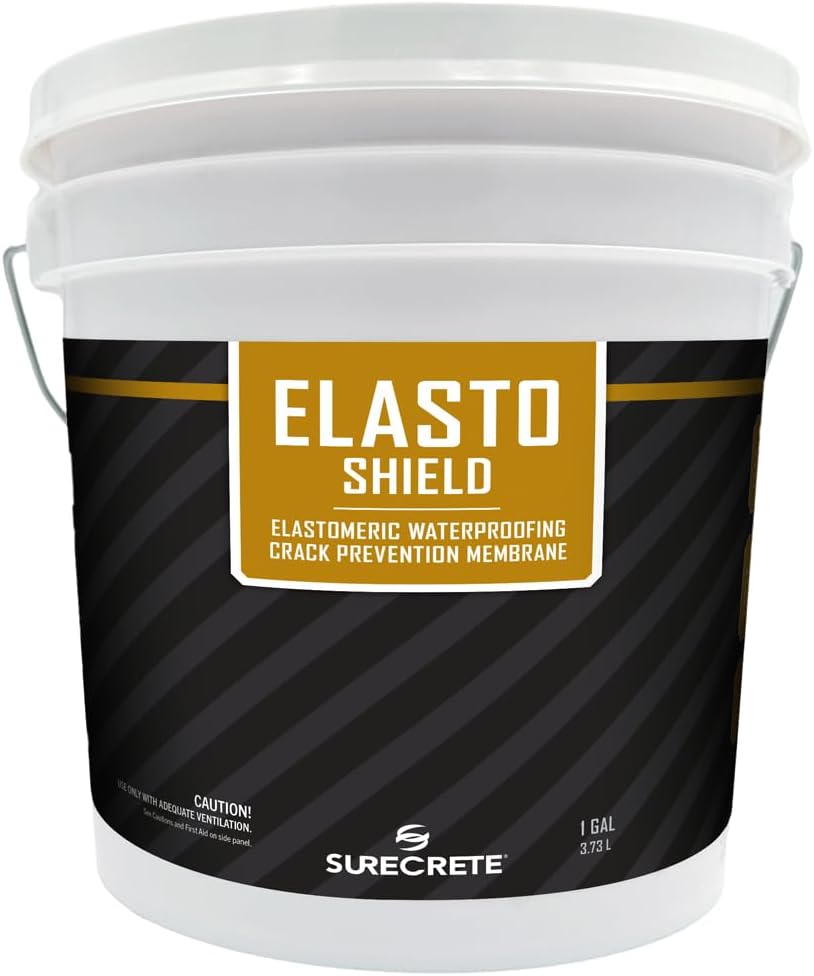 SureCrete ElastoShield Elastomeric Waterproofing & Crack Prevention Membrane for Microcement Application | 1-Gallon