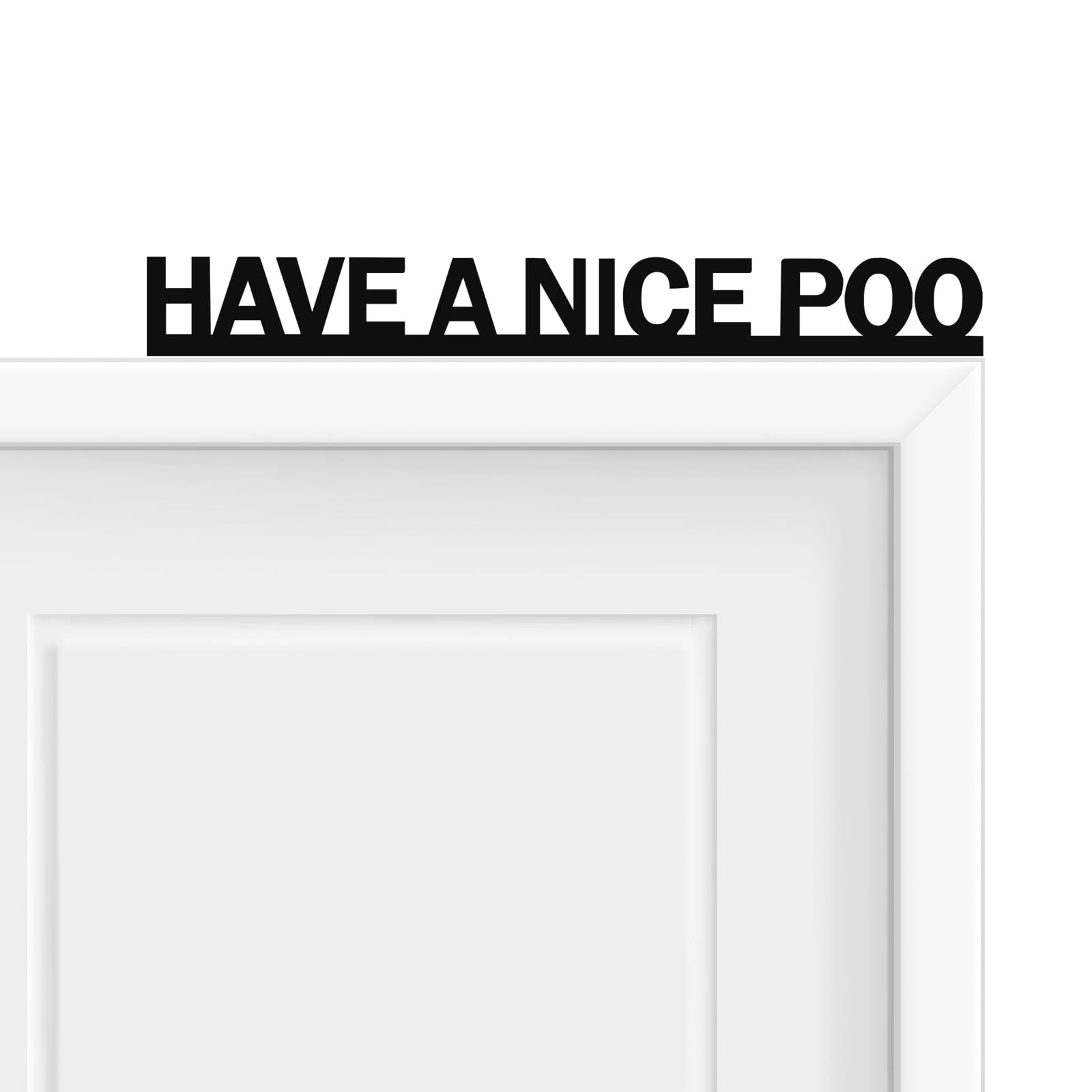 Toilet Sign, Black Bathroom Signs for Door, 'Have a Nice Poo' Toilet Door Sign, Bathroom Door Sign, Wooden Bathroom Sign for Home Bathroom Office Hotels Lavator Decor