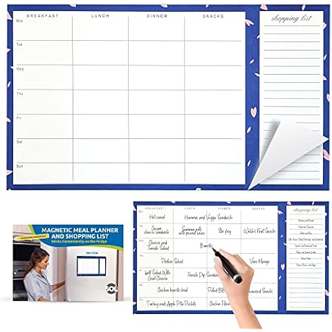 SOL Weekly Magnetic Meal Planner and Shopping List Cover