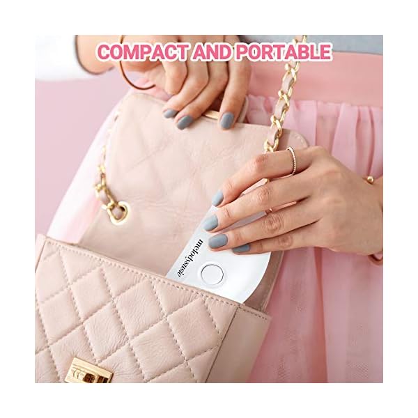 UV-LED-Nail-Lamp-Melodysusie-Nail-Light-Portable-LED-Nail-Lamp-for-Gel-Polish-Nail-lamp-for-Acrylic-and-Gel-Suitable-for-Travel-Home-School-Office-White MelodySusie Portable UV LED Nail Lamp for Semi Cured Gel Nail Strips, Art04 6W Mini UV Light with 2 Timers (45s/60s) for Gel Nails, Stickers and Strips