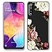 Ueokeird for Galaxy A50 Case, for Galaxy A50 Phone Case with Flowers, Slim Shockproof Clear Floral Pattern Soft Flexible TPU Back Phone Cover for Samsung Galaxy A50 Blossom Flower