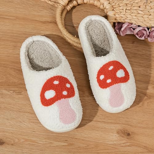 Image of Women's Men's Cute Fuzzy Heart Slippers Memory Foam Fluffy Couple Slippers Cozy House Indoor Outdoor Shoes