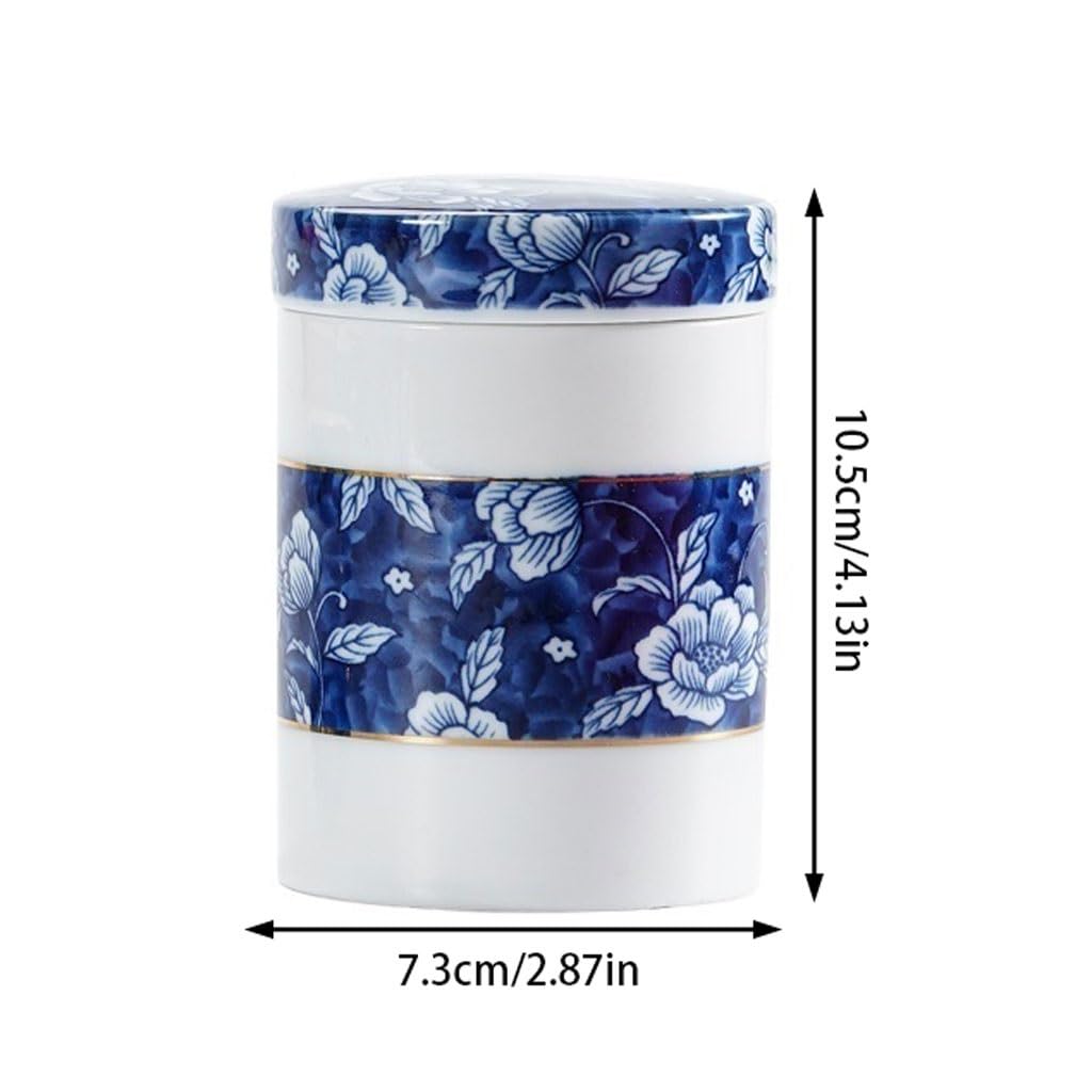 Barattoli Da Tè Teiera con coperchio in porcellana dipinta a mano in porcellana bianca lattina da tè lattina sigillata in ceramica lattina for alimenti lattina di stoccaggio portatile Barattolo Per Co