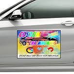 LSDINDF Custom Magnet Car Stickers, Personalised car magnetic signs, Car Magnet with Text/Logo/Image,No Melting No Blow off Easy to Move without Scratching Painting off.