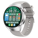 Smart Watch for Men(Make/Answer Call) Bluetooth Call 1.53" HD Military Smartwatch for Android iPhone Phones IP68 Waterproof Outdoor Sport Watches Activity Tracker Sleep Heart Rate (gt4 pro-silver) -  GAMSARO