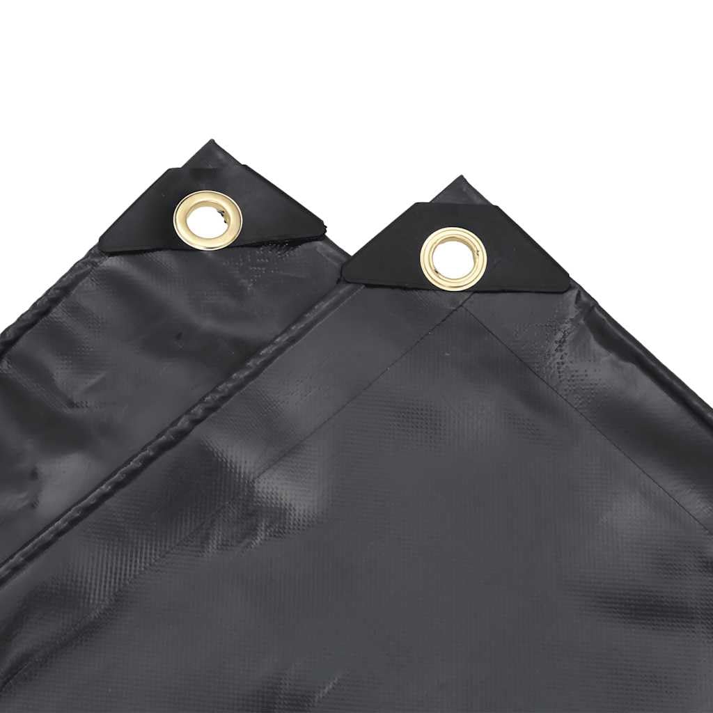 Abdeckplane Anthrazit 2,5x4,5 m 650 g/m² Canvas PVC-Beschichtung wetterfest reißfest mit Ösen für Garten Camping Auto Brennholz Möbel Anhänger Outdoor Schutz
