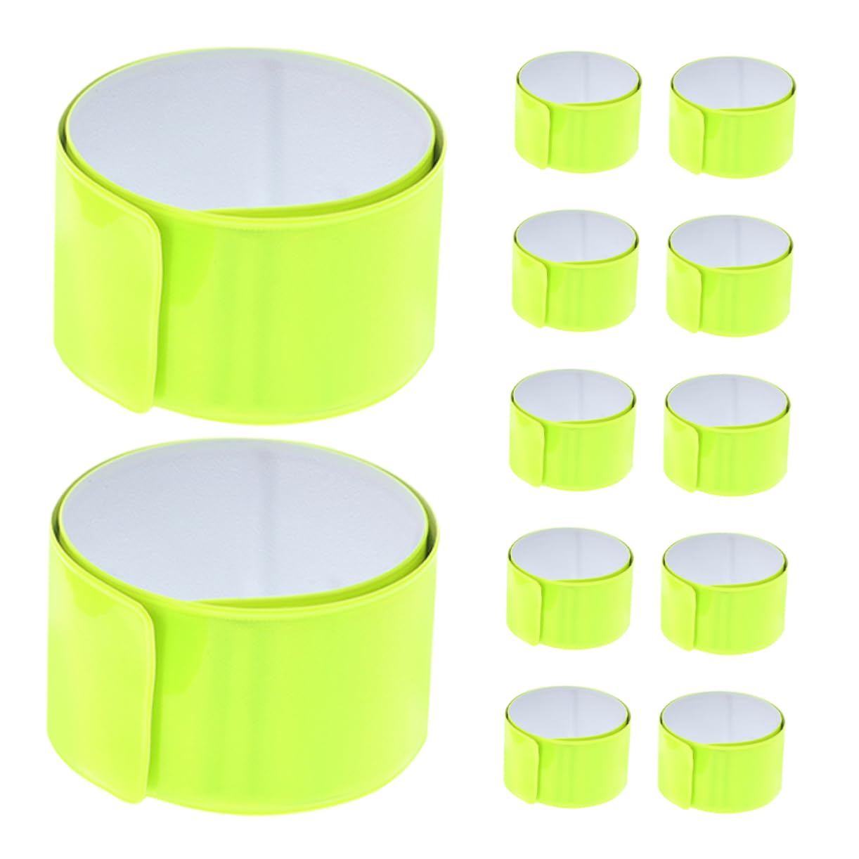 Abaodam 12pcs High Visibility Reflective Slap Bracelets Safety Arm Straps for Night Running Cycling and Outdoor Activities Easy to Use Reflective Bands for Enhanced Visibility