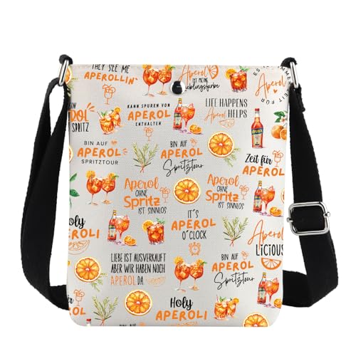 G2TUP Aperol Spritz Crossbody Bag Aperol Spritz Lover Gifts Aperol Cocktail Club Gifts Aperol Spritz Party Shoulder Bag