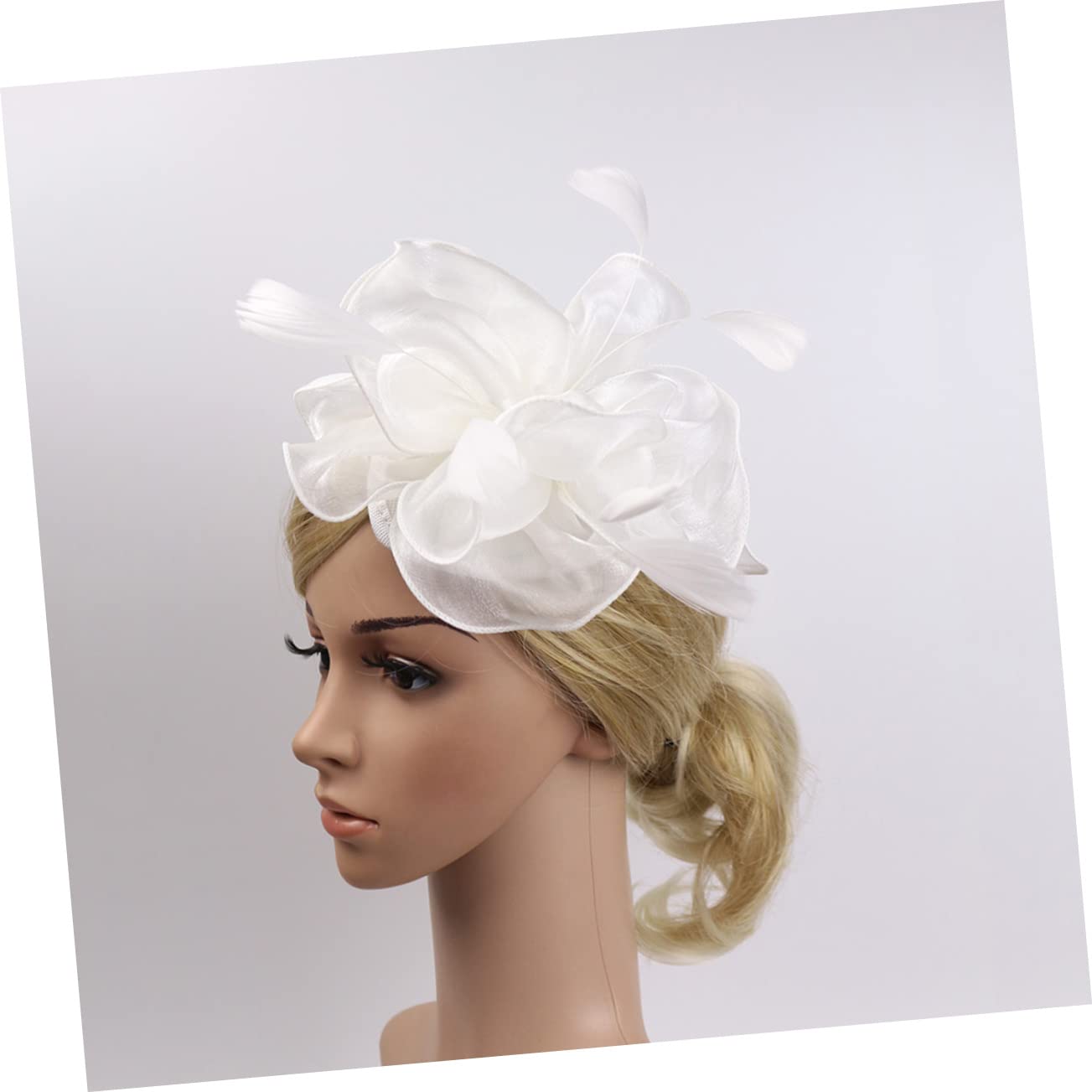 Housoutil 3stücke Handgefertigtes Organza Haarband Mit Federn Für Hochzeiten Und Besondere Anlässe Kopfstück Beige Perfektes Accessoire Für Und Mädchen