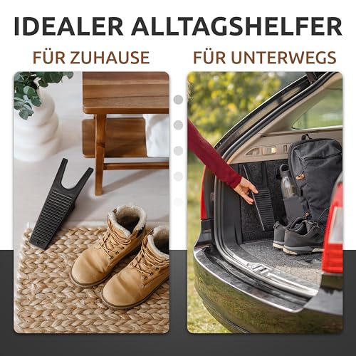 JK Trade® Stiefelknecht für jedes Schuhwerk | stabiler Schuhabstreifer mit Fersenschutz & Schmutzkratzer | Gummistiefel Reitstiefel Arbeitsschuhe Business Schuhe Sneakers | Wetterfest & Aufhängbar