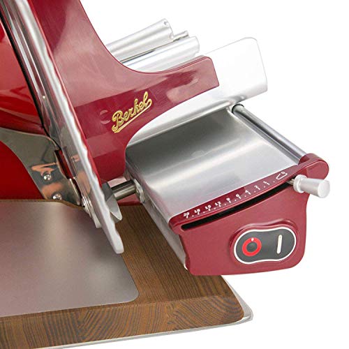 Palatina Werkstatt ® Berkel - Elektrische Aufschnittmaschine Home Line 250 | Rot | Modell: 2021 + Berkel Schneidebrett) – Bild 3