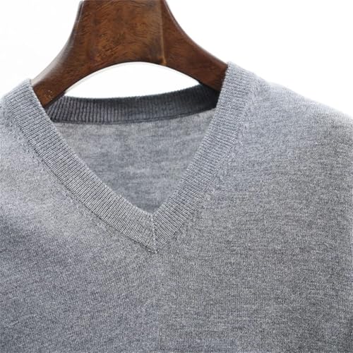 Wool Men's V-Neck Sweaters Pullover Thin Knitted Top2