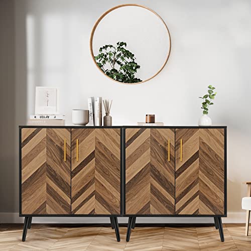 Likein Black Storage Cabinet With 2 Doors, Modern Sideboard Buffet Cabinet With Storage, Black Accent Storage Cabinet With Doors & Adjustable Shelves For Living Room, Office, Bedroom, Entryway #TOP4