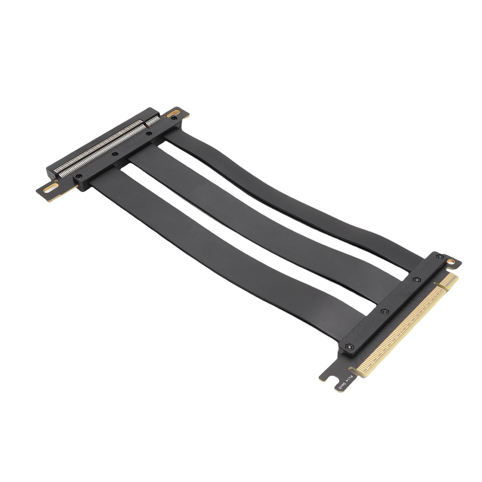 Cryfokt Elastyczna Karta Przedłużacza PCIe 5.0 X16 Łatwe Zarządzanie Kablami Karta Graficzna GPU Gen 5 dla ITX, 128 Gb/s, Czarna (30cm)