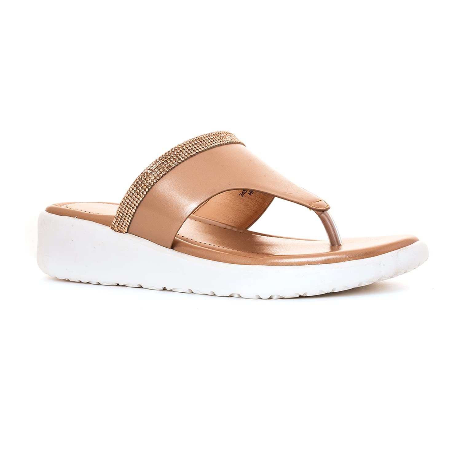 Khadims Softouch Rose Gold Wedge Heel Slip On Sandal for Women (3453375) (B0BX634F3J) Amazon Price History, Amazon Price Tracker