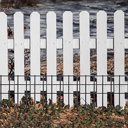 32x10-inch No Dig Animal Barrier Fence, 10 Pack Black Dig Protective Fence with 1.5 inch Spike spacing, Dog/Rabbit/Groundhog Underground Defence, for Outdoor Garden Patio - image 6