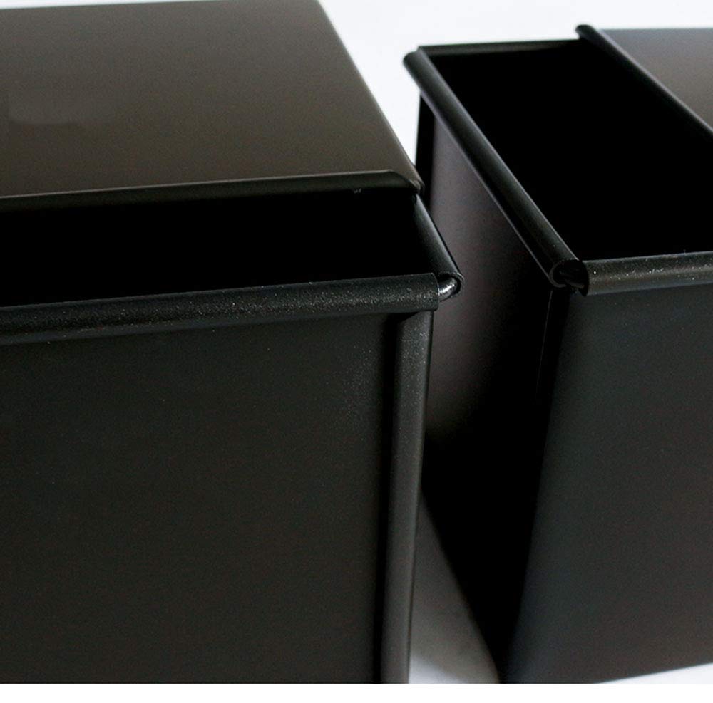 CapriTech Mini Pullman forma do pieczenia chleba, 2 szt. z pokrywką, stop aluminium, kwadratowa kostka, foremki do pieczenia, do pieczenia chleba, oszczędność czasu i idealna do mniej słodkiego chleba