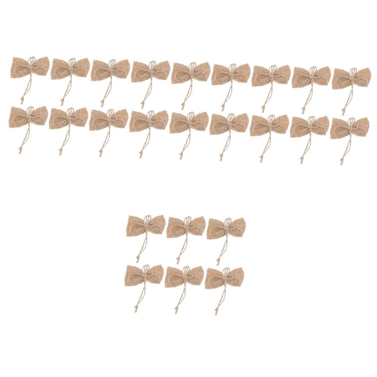 Lazos de yute rústicos con enganche para manualidades navideñas duraderas