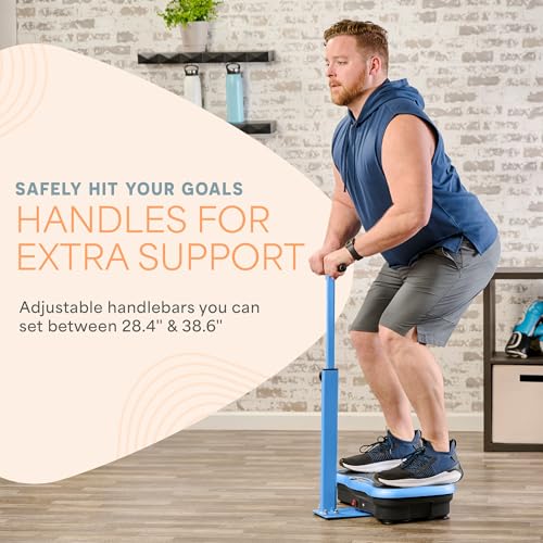 Lifepro TrimLite Vibration Plate Exercise Machine with Handlebars – Whole Body Vibration Platform for Lymphatic Drainage & Weight Loss – 99 Speed Levels, Bluetooth Speaker, Resistance Bands & Remote - Image 5