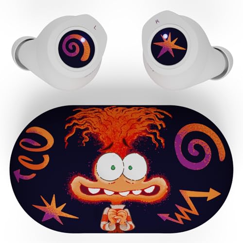 Disney and Pixarâ€™s Inside Out 2 Bluetooth Earbuds w/Charging Case- Wireless Headphones w/Built-in Mic+ Up to 30 Hrs Playtime- Inside Out 2 Gifts for Girls, Boys, Women, Men, All Fans of Inside Out 2