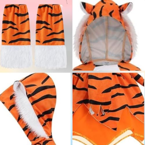 Disfraz de tigre naranja para niñas 8-10 años miniatura 4