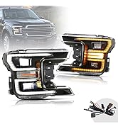 SUPAREE LED Projector Headlight Assembly for Ford F150 Pickup 2018-2020 with Sequential Turn Sign...