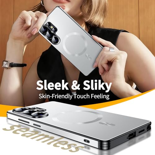 Image of for Samsung Galaxy S26 Ultra Case,Slim Design Compatible with MagSafe,Strong Magnetic Shockproof Military-Grade Protection for Screen & Camera Cover Case for Samsung S26 Ultra,White