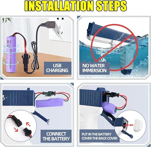 Image of Amitasha Automatic Water Gun Electric Water Pistol Toy for Kids Continuous Shooting Rechargeable Battery, Perfect for Holi Pichkari, Pool, Beach, Outdoor Water Summer Toy