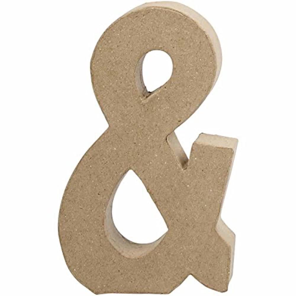 Creativ 26627 20 cm 1-Piece Papier Mache Symbol &,Beige
