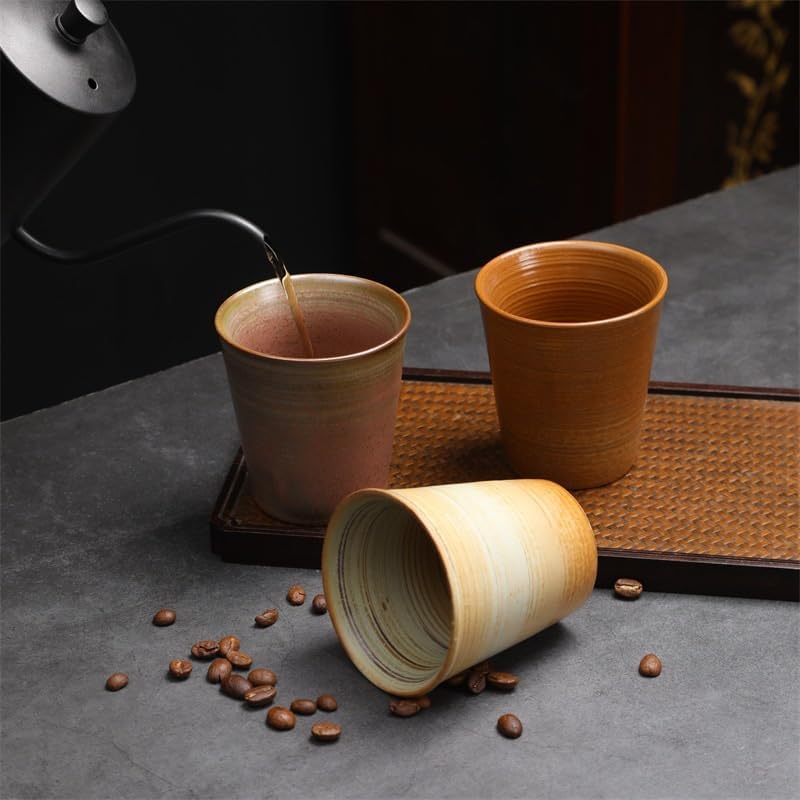 GSOUL Kungfu Tea cup Ceramic Cup Retro Tea Handmade Mug Coffee Creative Breakfast Small Tea Cups