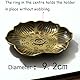 CBRVTY 2 Set Lotus Legierung Räucherstäbchen-Halter, 9 Loch Weihrauchbrenner Duft Zubehör mit Abnehmbarem Aschefänger für Meditation Yoga