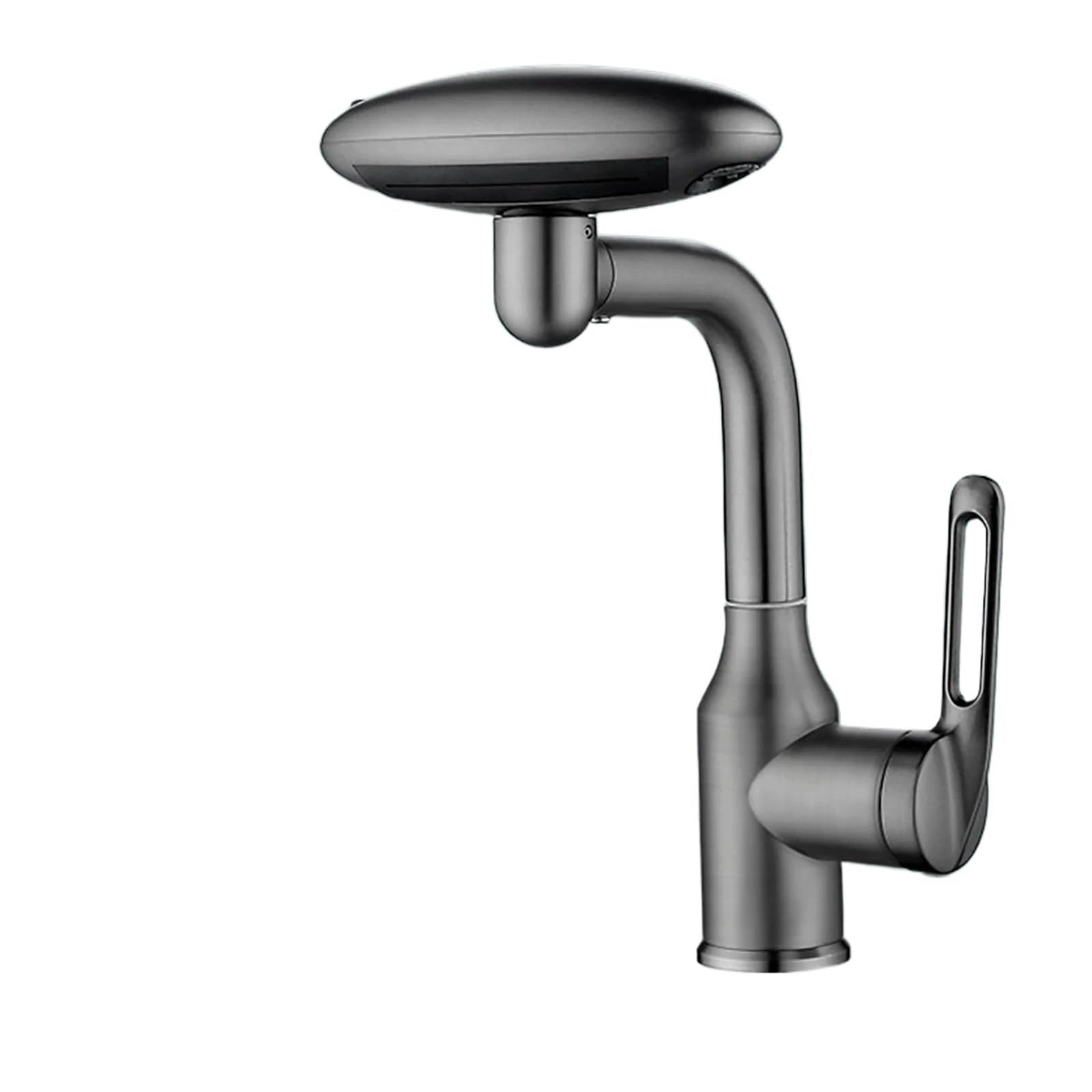 Laighjenbcf A Dark Grey Faucet，Multi Functional Waterfall Basin Faucet