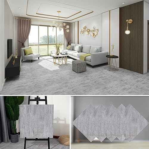 フロアタイル フローリングマット 大理石調 貼るだけ 接着剤不要【25枚セット 約3.2畳】457*457mm 厚手1.8mm 初心者向け 床材 シール 北欧スタイル 防水 防音 厚手 滑り防止 フロアシート 土足OK 初心者OK フロア タイル DIY