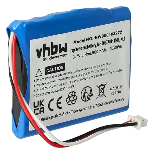 vhbw Batterie Compatible avec Tomtom Via 135, 135M, 1405, 1405M, 1405T, 1435T, 1435TM système de Navigation GPS (900mAh, 3,7V, Li-ION)