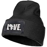 🍀 Diseño clásico: el tejido acanalado flexible te hace cómodo, el diseño de impresión de moda también te hace único. El gorro de invierno tiene un diseño de gorra de calavera, clásico y elegante, no pasará de moda, que puede combinar con tus diferentes atuendos, elegante y llamativo, te hará tener un aspecto atractivo.