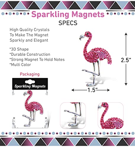Imán decorativo flamingo rosa 2.5 pulgadas miniatura 3