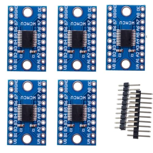Ya en mundofriki.es: RUNCCI-YUN 5pcs 8 Channel Convertidor de Nivel logico 3.3V 5V Canales de Nivel Lógico bidireccional bidireccional Módulo convertidor con Raspberry Pi y Arduino