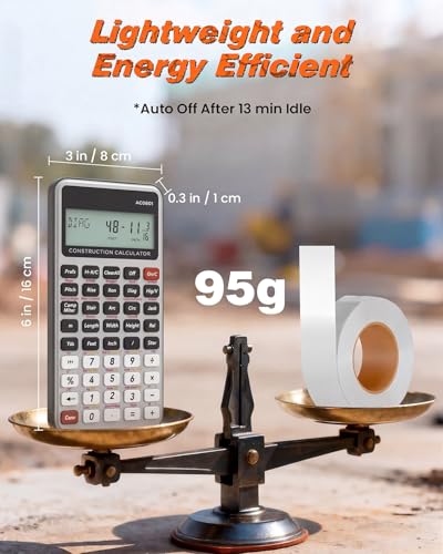 Image of ROATEE Construction Calculator Silver Industrial & Scientific Engineering Calculator for Contractor