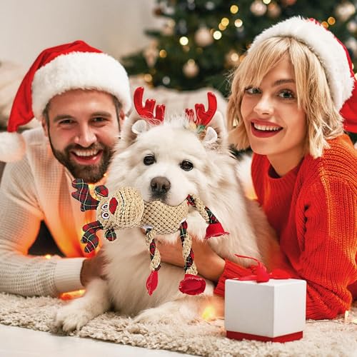 Juguete Navideño para Perros de Peluche, Sonoro y Masticable miniatura 5