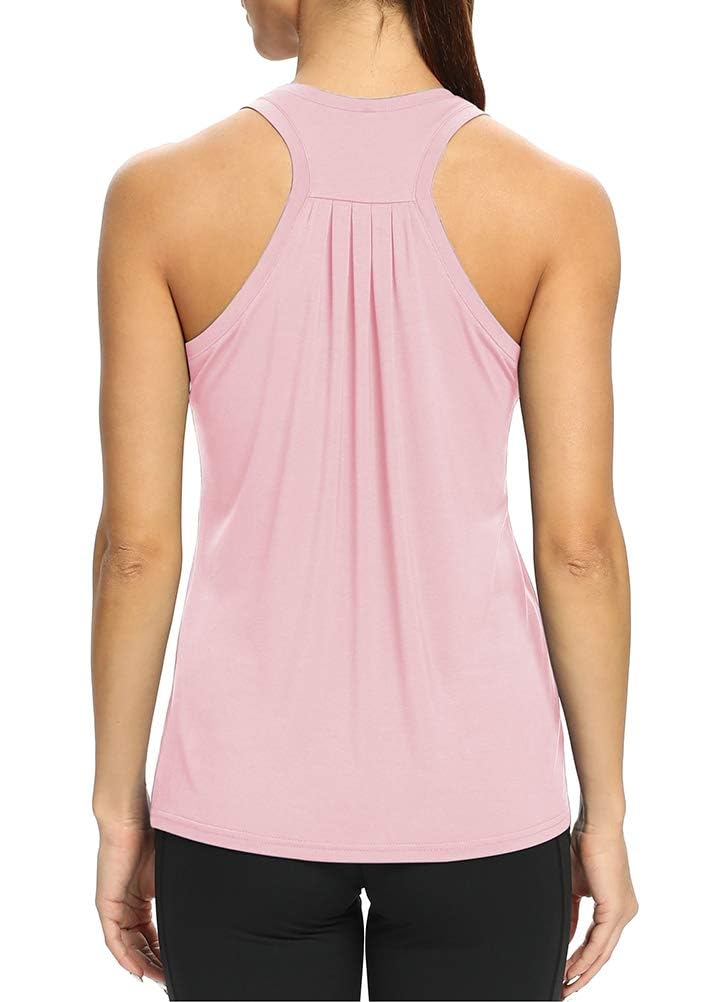 Bestisun Workout Tank Tops for Women Loose fit Racerback Yoga Running Dance Shirts