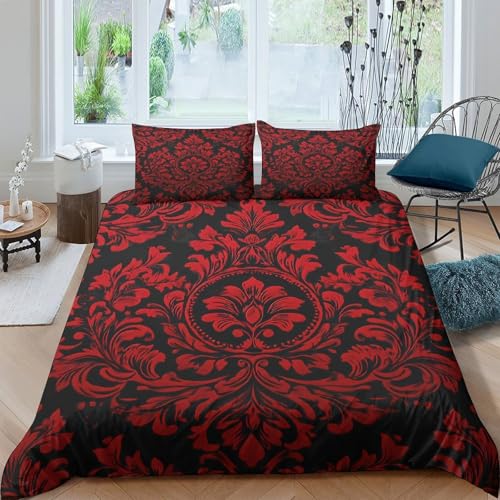 Parure de lit housse de couette 3D effet microfibre ornée 140x200