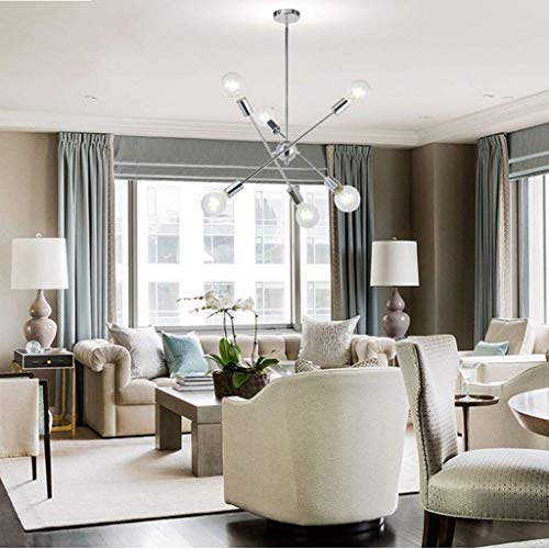 Lustre LED moderne design en argent brossé avec branches modulables - 5