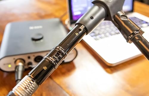 ICON PRO AUDIO Hyper Drive Preamp | Inline Mikrofonvorverstärker | Verstärkung von dynamischen oder Bändchen-Mikrofonen | Elegantes schwarzes Metalldesign