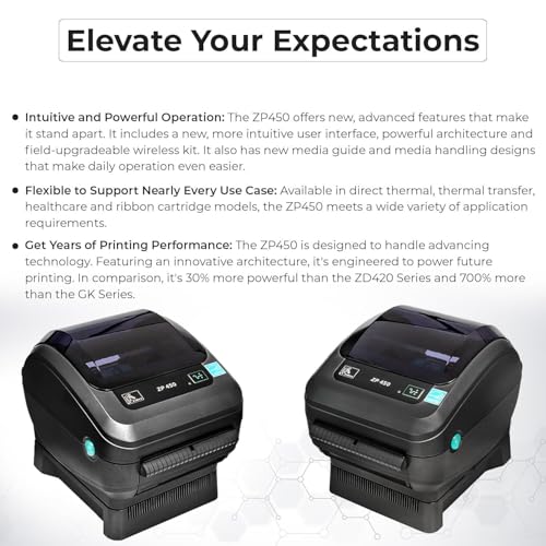 Image of Zebra ZP450 Thermal Label Printer - 4x6 Direct Thermal Shipping Label Printer, USB Barcode & Address Label Maker for Small Business, Warehouse & Online Sellers (Renewed)