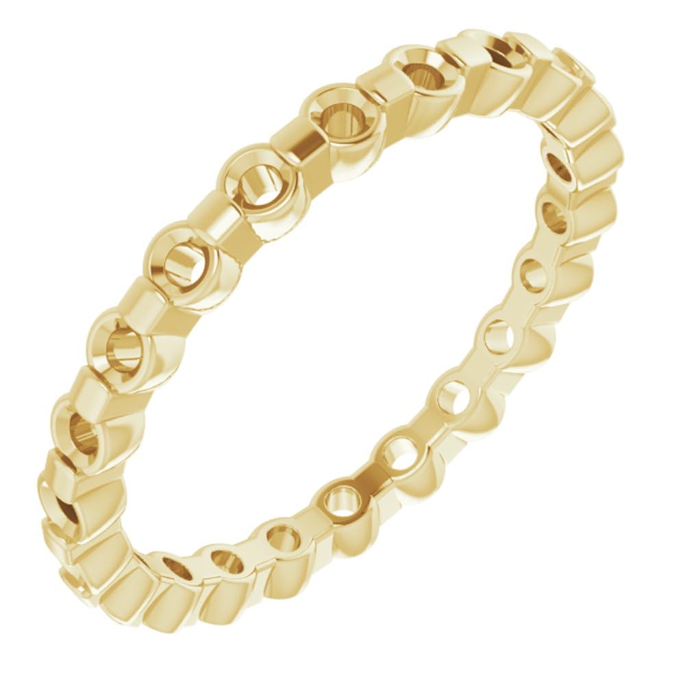 Ryan Jonathan Fine Jewelry18k Yellow Gold Bridal Wedding Engagement Anniversary Eternity Band Ring (Mounting Only, Not All Stones Included), Size 7