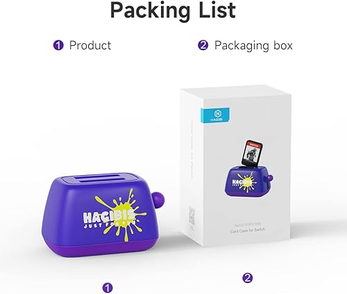 Miniatura 8 de Hagibis Switch Game Card Case for Nintendo SwitchLiteOLED Portable Cute Toaster Switch Game Card Storage Holder with 2 slots Switch Game Cartridge