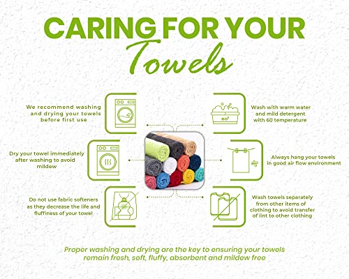 Akti Premium Cotton Wash Cloths, Pack Of 12, 13X13 Inches, 520 Gms, Durable, Quick Dry & Extra Absorbent Cleaning Cloth For Home, Spa, Hotel, Bathroom & Kitchen – Sharp Green Washcloths #TOP7
