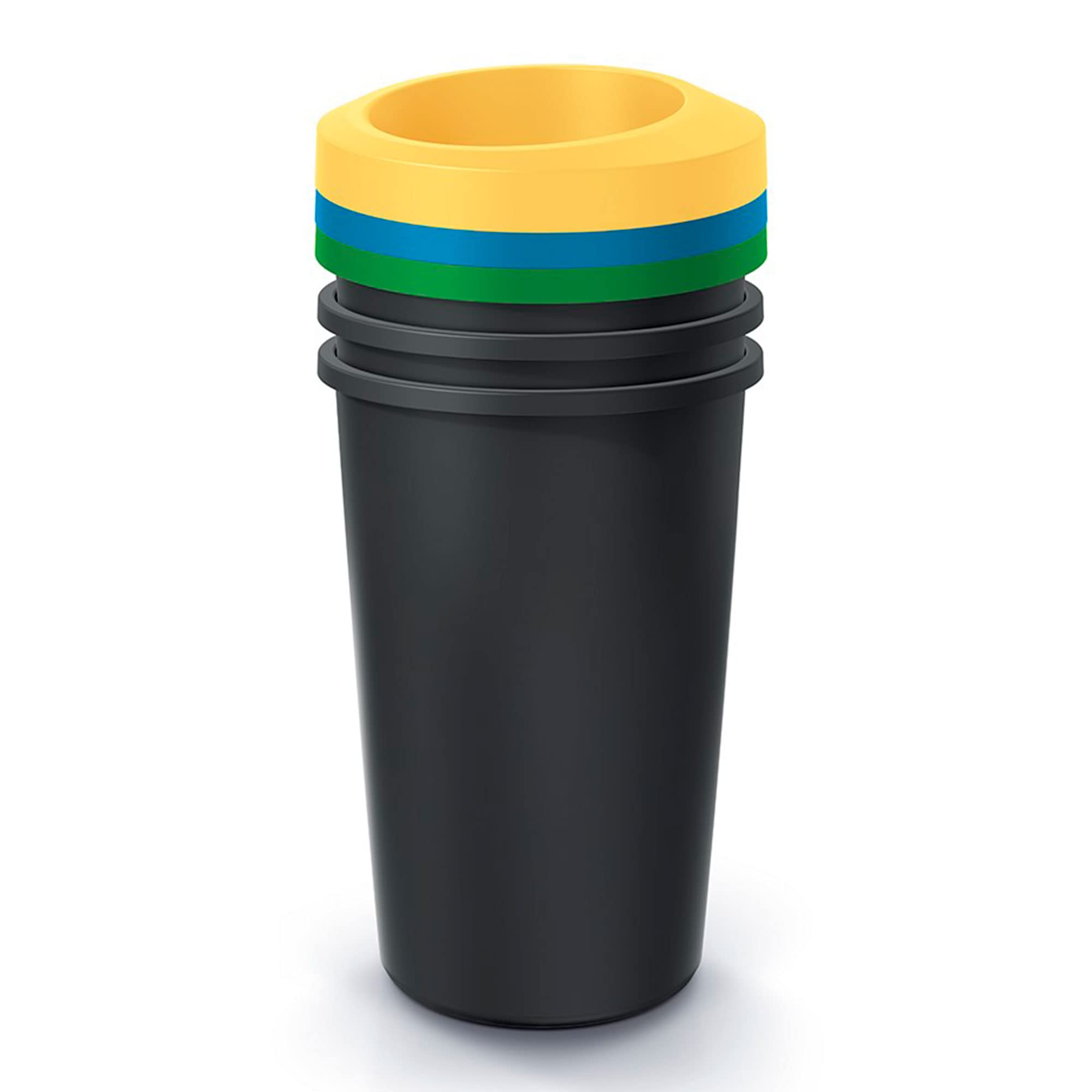 Juego de 3 cubos de reciclaje de 45L cada uno KEDEN.