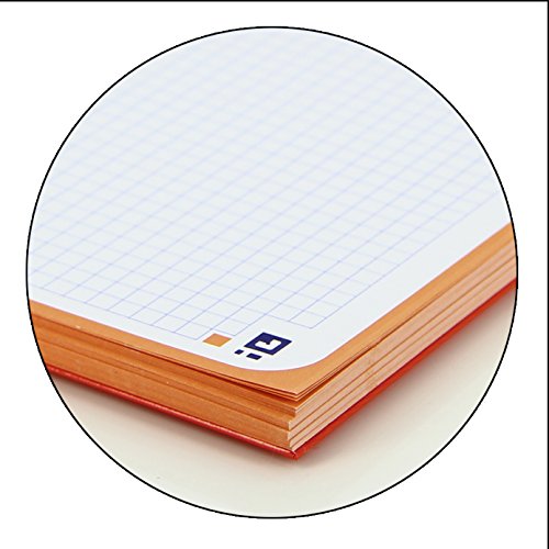 Oxford Europeanbook 1, mikroperforiert, extra harter Einband, Spiralbindung, A4+, kariert, 5 x 5, pfirsichfarben,